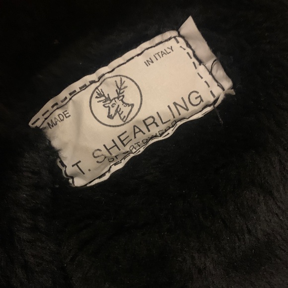 GV T.Shearling fur lined Faux Leather coat. Made in Italy. Size L - Picture 2 of 4